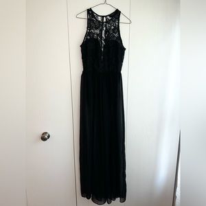 Akira Black Label Black Romper Sheer Bottom Cover Size M for Spring/Summer